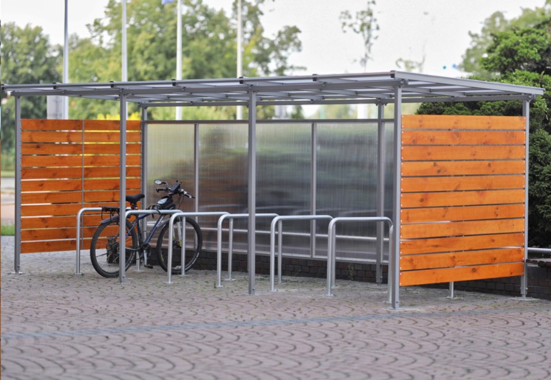 Wiata rowerowa "Zorza II" zabudowana na 10 rowerów / 420cm